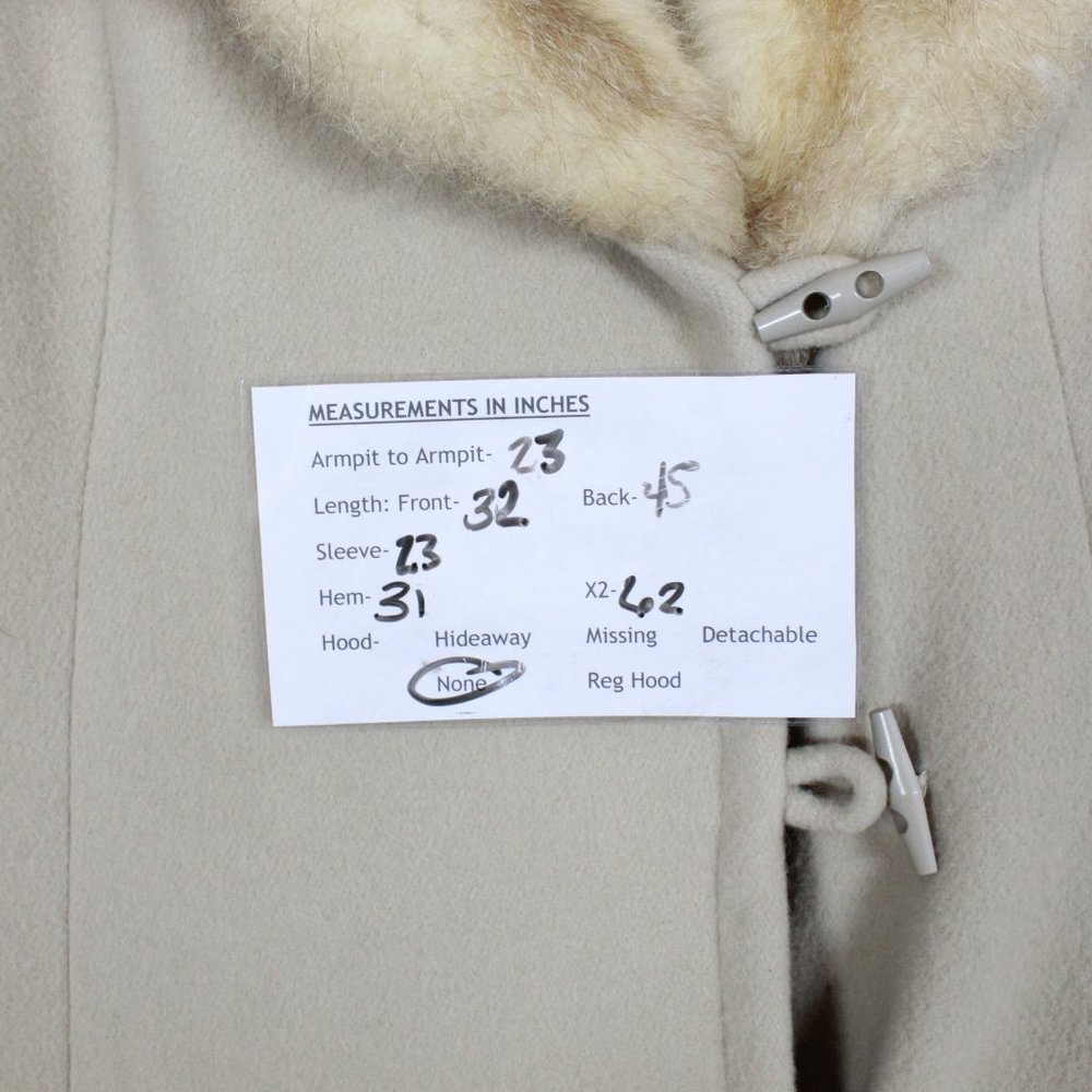 Vintage! JULES MILLER Faux Fur Long Dress Coat L - Picture 13 of 13